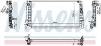 Радиатор системы охлаждения двигателя NISSENS 606812
