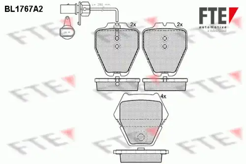 Тормозные колодки дисковые FTE BL.1767.A2