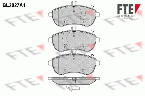 Тормозные колодки дисковые FTE BL.2027.A4