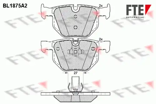 Тормозные колодки дисковые FTE BL.1875.A2