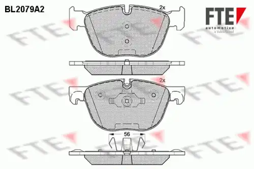 Тормозные колодки дисковые FTE BL.2079.A2