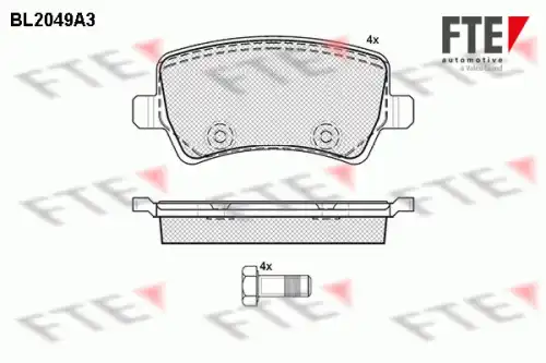 Тормозные колодки дисковые FTE BL.2049.A3