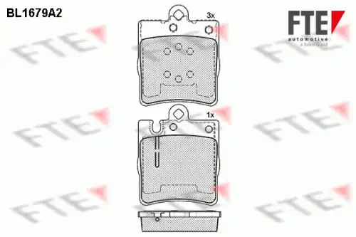 Тормозные колодки дисковые FTE BL.1679.A2
