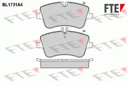 Тормозные колодки дисковые FTE BL.1731.A4