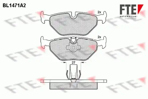 Тормозные колодки дисковые FTE BL.1471.A2