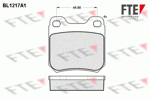 Тормозные колодки дисковые FTE BL.1217.A1