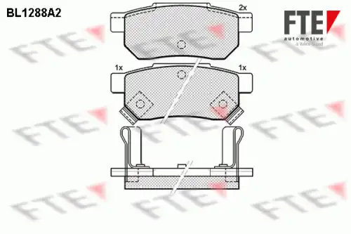 Тормозные колодки дисковые FTE BL.1288.A2