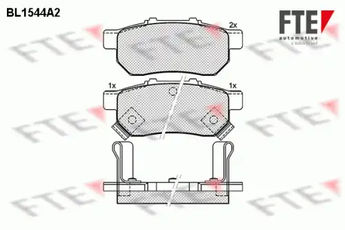 Тормозные колодки дисковые FTE BL.1544.A2