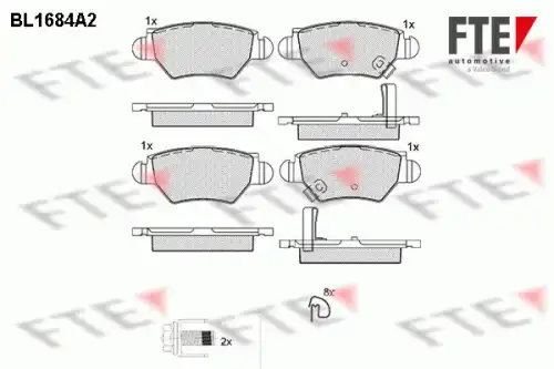 Тормозные колодки дисковые FTE BL.1684.A2