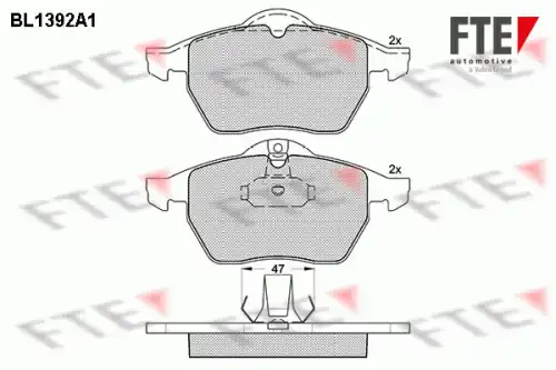 Тормозные колодки дисковые FTE BL.1392.A1