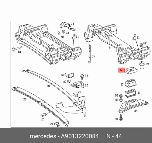 отбойник передней рессоры!\ MB Sprinter 901 322 00 84