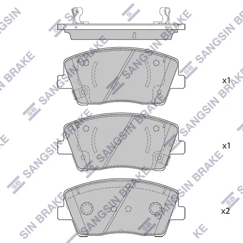 Тормозные колодки дисковые SANGSIN HP1876