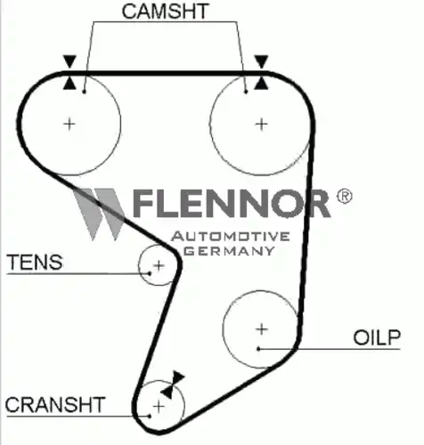 Ремень ГРМ 4084V FLENNOR