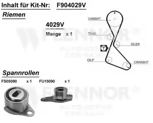 Комплект ремня ГРМ F904029V FLENNOR