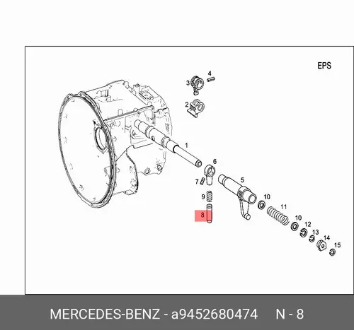 палец КПП ! \MB Actros/Axor 945 268 04 74