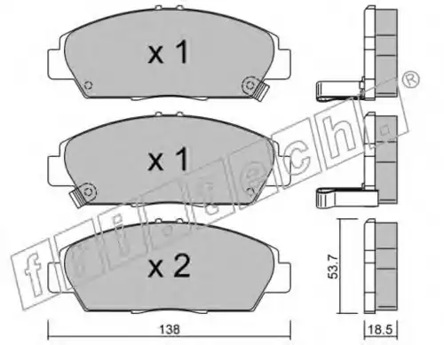 Тормозные колодки дисковые FRI.TECH. 175.0