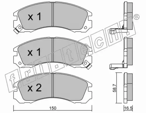 Тормозные колодки дисковые FRI.TECH. 136.0