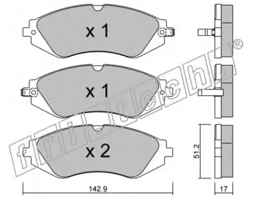 Тормозные колодки дисковые FRI.TECH. 303.0