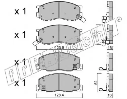 Тормозные колодки дисковые FRI.TECH. 472.0