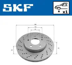 Тормозной диск VKBD 80068 V1 SKF
