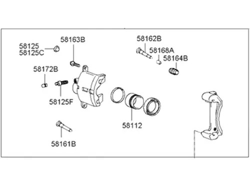 Суппорт тормозной KIA 581902CA10