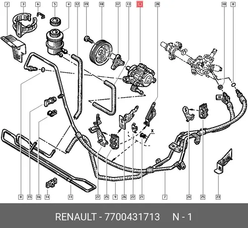 Насос гидроусилителя руля RENAULT 7700431713