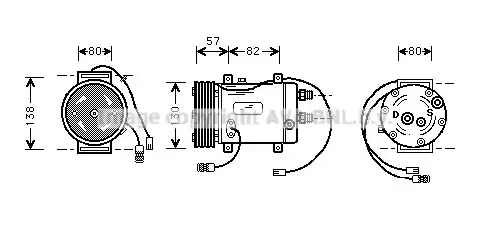 компрессор кондиционера Audi AIK006 PRASCO