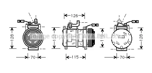 компрессор кондиционера BMW E38 3.0/3.5/4.0 94> BWK231 PRASCO