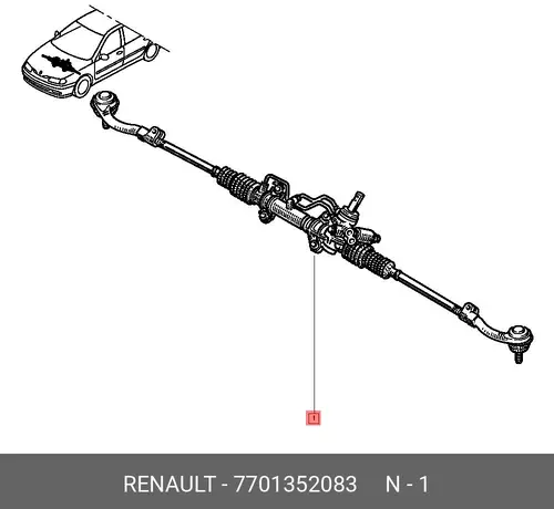 Рулевая рейка RENAULT 7701352083