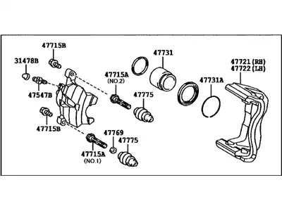 Суппорт тормозной TOYOTA / LEXUS 47730-33200