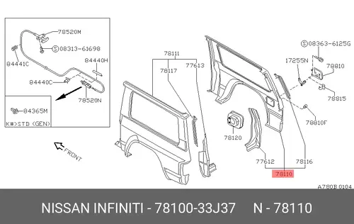 Деталь 7810033J37 NISSAN