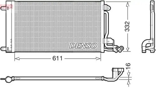 Радиатор кондиционера (конденсатор) DENSO DCN02034