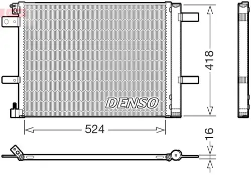 Радиатор кондиционера (конденсатор) DENSO DCN07062