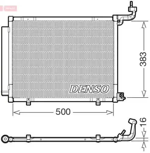 Радиатор кондиционера (конденсатор) DENSO DCN10058