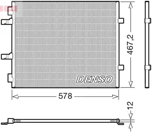 Радиатор кондиционера (конденсатор) DENSO DCN20042