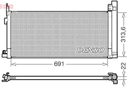 Радиатор кондиционера (конденсатор) DENSO DCN50124
