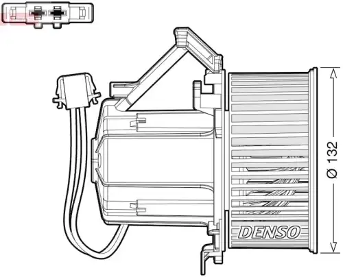 Вентилятор отопителя DENSO DEA02009