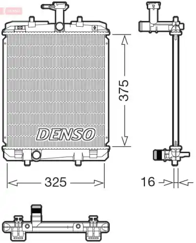 Радиатор системы охлаждения двигателя DENSO DRM07063