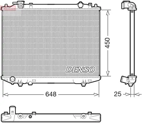 Радиатор системы охлаждения двигателя DENSO DRM10117