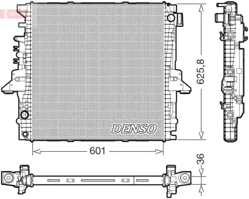 Радиатор системы охлаждения двигателя DENSO DRM14004