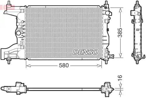 Радиатор системы охлаждения двигателя DENSO DRM15017