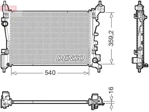 Радиатор системы охлаждения двигателя DENSO DRM20130