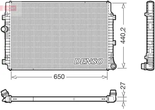 Радиатор системы охлаждения двигателя DENSO DRM32059