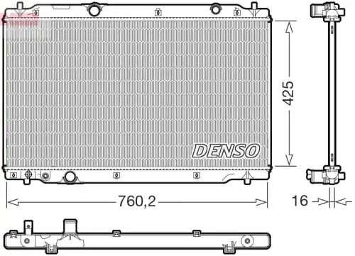 Радиатор системы охлаждения двигателя DENSO DRM40107