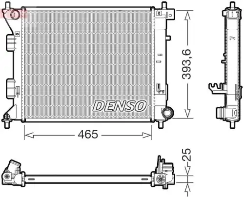 Радиатор системы охлаждения двигателя DENSO DRM43016