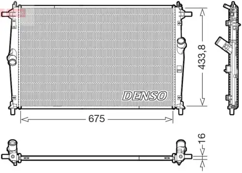 Радиатор системы охлаждения двигателя DENSO DRM44054