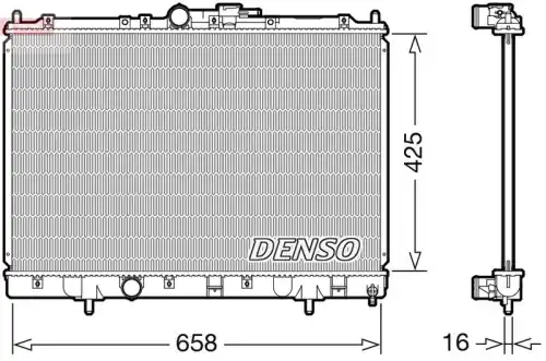 Радиатор системы охлаждения двигателя DENSO DRM45051