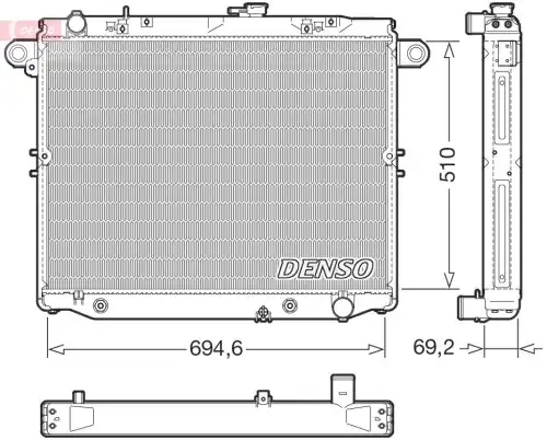 Радиатор системы охлаждения двигателя DENSO DRM50148