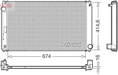 Радиатор системы охлаждения двигателя DENSO DRM50149