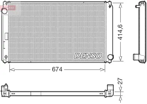 Радиатор системы охлаждения двигателя DENSO DRM50151